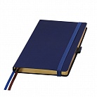Ежедневник недатированный, Portobello Trend,Blue ocean, 145х210, 256стр, синий/бронзовый с логотипом или изображением