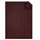 Чехол для паспорта PURE 140*90 мм., застежка на кнопке, натуральная кожа, коричневый с логотипом или изображением