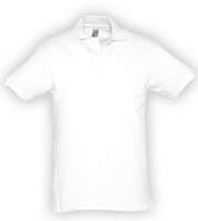 Рубашка поло мужская SPIRIT 240 белая с логотипом или изображением
