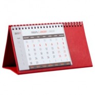 Календарь настольный, красный с логотипом или изображением