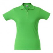 Рубашка поло женская SURF LADY, зеленое яблоко с логотипом или изображением