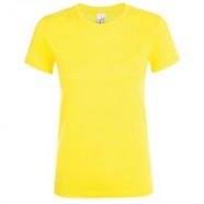 Футболка женская REGENT WOMEN, лимонно-желтая с логотипом или изображением