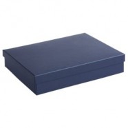 Подарочная коробка Giftbox, синяя с логотипом или изображением