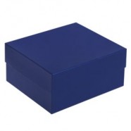 Коробка Satin, большая, синяя с логотипом или изображением