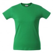 Футболка женская HEAVY LADY, зеленая с логотипом или изображением
