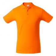 Рубашка поло мужская SURF, оранжевая с логотипом или изображением