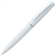 Ручка шариковая Bolt Soft Touch, белая с логотипом или изображением