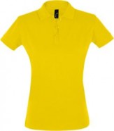 Рубашка поло женская PERFECT WOMEN 180 желтая с логотипом или изображением