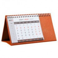 Календарь настольный, оранжевый с логотипом или изображением