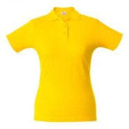Рубашка поло женская SURF LADY, желтая с логотипом или изображением