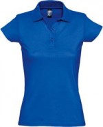 Рубашка поло женская Prescott women 170, ярко-синяя (royal) с логотипом или изображением