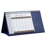 Календарь настольный, синий с логотипом или изображением