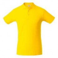 Рубашка поло мужская SURF, желтая с логотипом или изображением