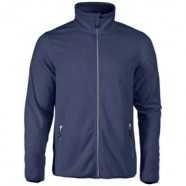 Куртка флисовая мужская TWOHAND темно-синяя с логотипом или изображением