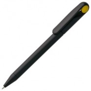 Ручка шариковая Prodir DS1 TMM Dot, черная с желтым с логотипом или изображением