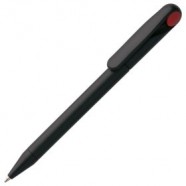 Ручка шариковая Prodir DS1 TMM Dot, черная с красным с логотипом или изображением