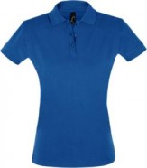 Рубашка поло женская PERFECT WOMEN 180 ярко-синяя с логотипом или изображением