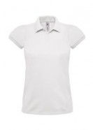 Рубашка поло женская Heavymill белая с логотипом или изображением