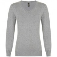 Пуловер женский GLORY WOMEN, серый меланж с логотипом или изображением