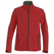 Куртка софтшелл TRIAL, красная с логотипом или изображением