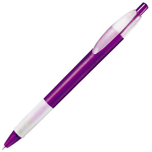 X-1 FROST GRIP, ручка шариковая, фростированный сиреневый/белый, пластик с логотипом или изображением