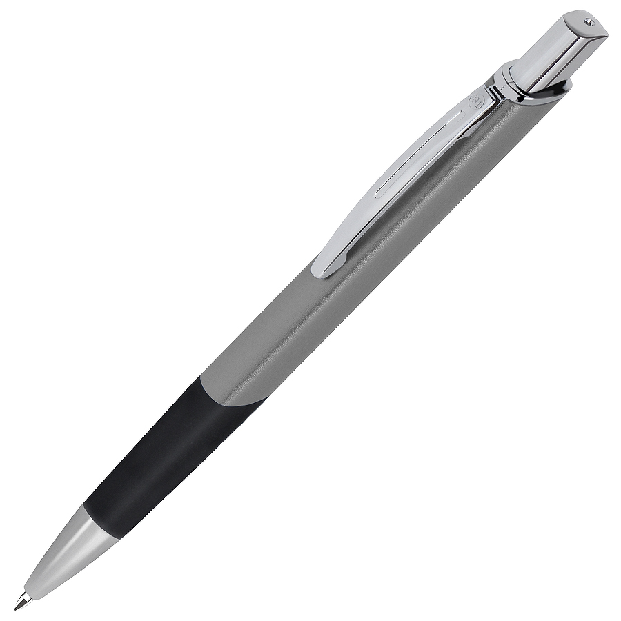 SQUARE, ручка шариковая, серый/хром, металл с логотипом или изображением