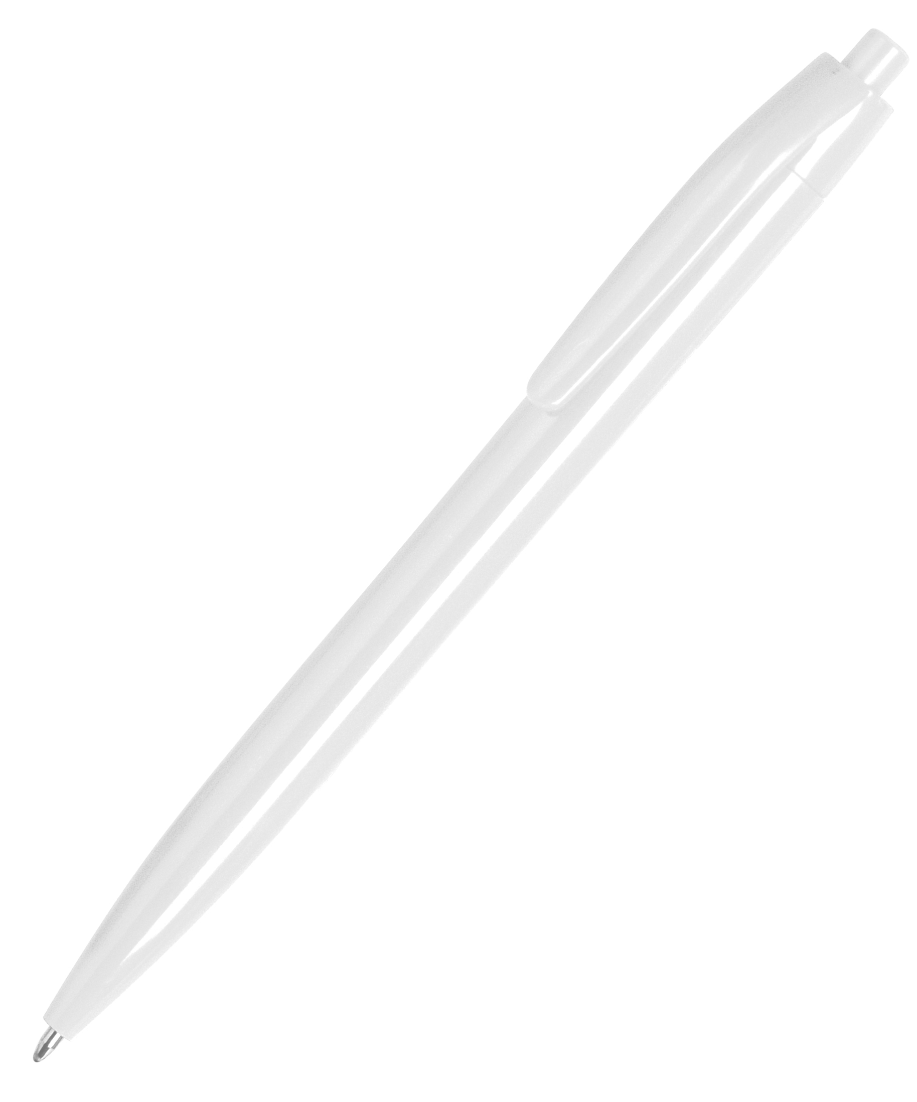 N6, ручка шариковая, белый, пластик с логотипом или изображением