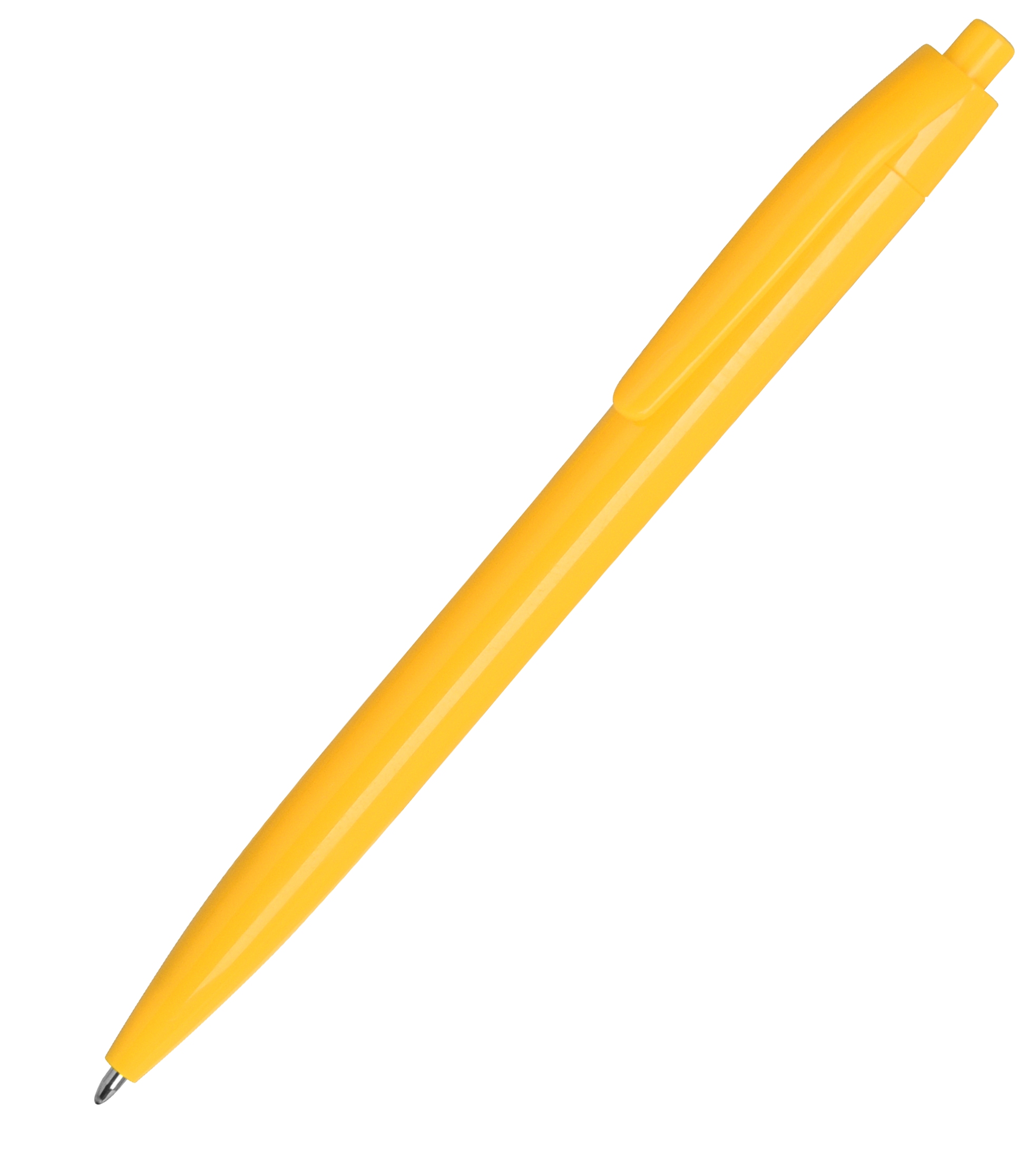 N6, ручка шариковая, желтый, пластик с логотипом или изображением
