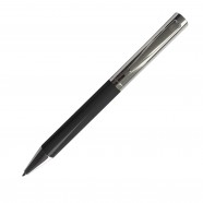 JAZZY, ручка шариковая, хром/черный, металл с логотипом или изображением