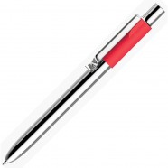 STAPLE, ручка шариковая, хром/красный, алюминий, пластик с логотипом или изображением