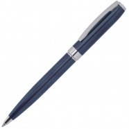 ROYALTY, ручка шариковая, синий/серебро, металл, лаковое покрытие с логотипом или изображением