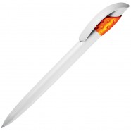 GOLF, ручка шариковая, оранжевый/белый, пластик с логотипом или изображением