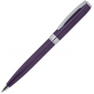 ROYALTY, ручка шариковая, фиолетовый/серебро, металл, лаковое покрытие с логотипом или изображением