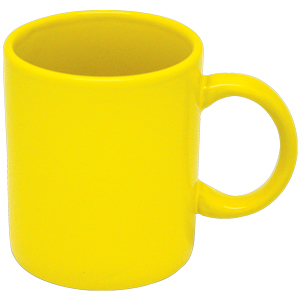 Кружка; желтый; 300 мл; фарфор; деколь с логотипом или изображением