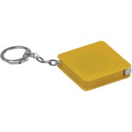 Брелок-рулетка (1 м) желтый с логотипом или изображением