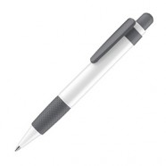 Шариковая ручка Big Pen POLISHED BASIC серая с белым с логотипом или изображением