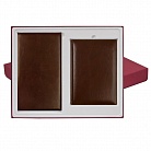 Подарочный набор PORTLAND, коричневыый (Ежедневник недат А5, Визитница) с логотипом или изображением