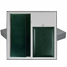 Подарочный набор PORTLAND, зеленый (Ежедневник недат А5, Планинг недат.) с логотипом или изображением