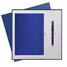 Подарочный набор Portobello/Latte синий (Ежедневник недат А5, Ручка) беж. ложемент с логотипом или изображением