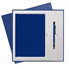 Подарочный набор Portobello/Sky синий (Ежедневник недат А5, Ручка) беж. ложемент с логотипом или изображением