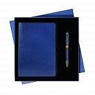 Подарочный набор Portobello/River Side синий (Ежедневник недат А5, Ручка) с логотипом или изображением