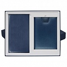 Подарочный набор SHIA, синий(Ежедневник недат А5, Визитница) с логотипом или изображением