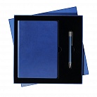 Подарочный набор Portobello/Latte синий (Ежедневник недат А5, Ручка) с логотипом или изображением