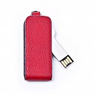 Чехол для USB-ключа PURE 70*27.,натуральная кожа, красный с логотипом или изображением