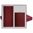 Подарочный набор VELVET, бордовый (Ежедневник недат А5, Планинг недат.) с логотипом или изображением