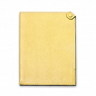 Чехол для документов PURE 210*150 мм., застежка на кнопке, натуральная кожа, желтый с логотипом или изображением