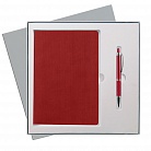 Подарочный набор Portobello/Rain красный (Ежедневник недат А5, Ручка) беж. ложемент с логотипом или изображением