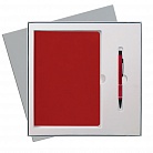 Подарочный набор Portobello/Sky красный(Ежедневник недат А5, Ручка) беж. ложемент с логотипом или изображением