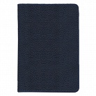 Обложка для паспорта с отделением для кредитных карт CITY 142*100 мм., натуральная кожа, синий с логотипом или изображением