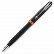Ручка шариковая «Паркер Соннет Экск Блэк + Рэд» Laque. M, черный стержень с логотипом или изображением